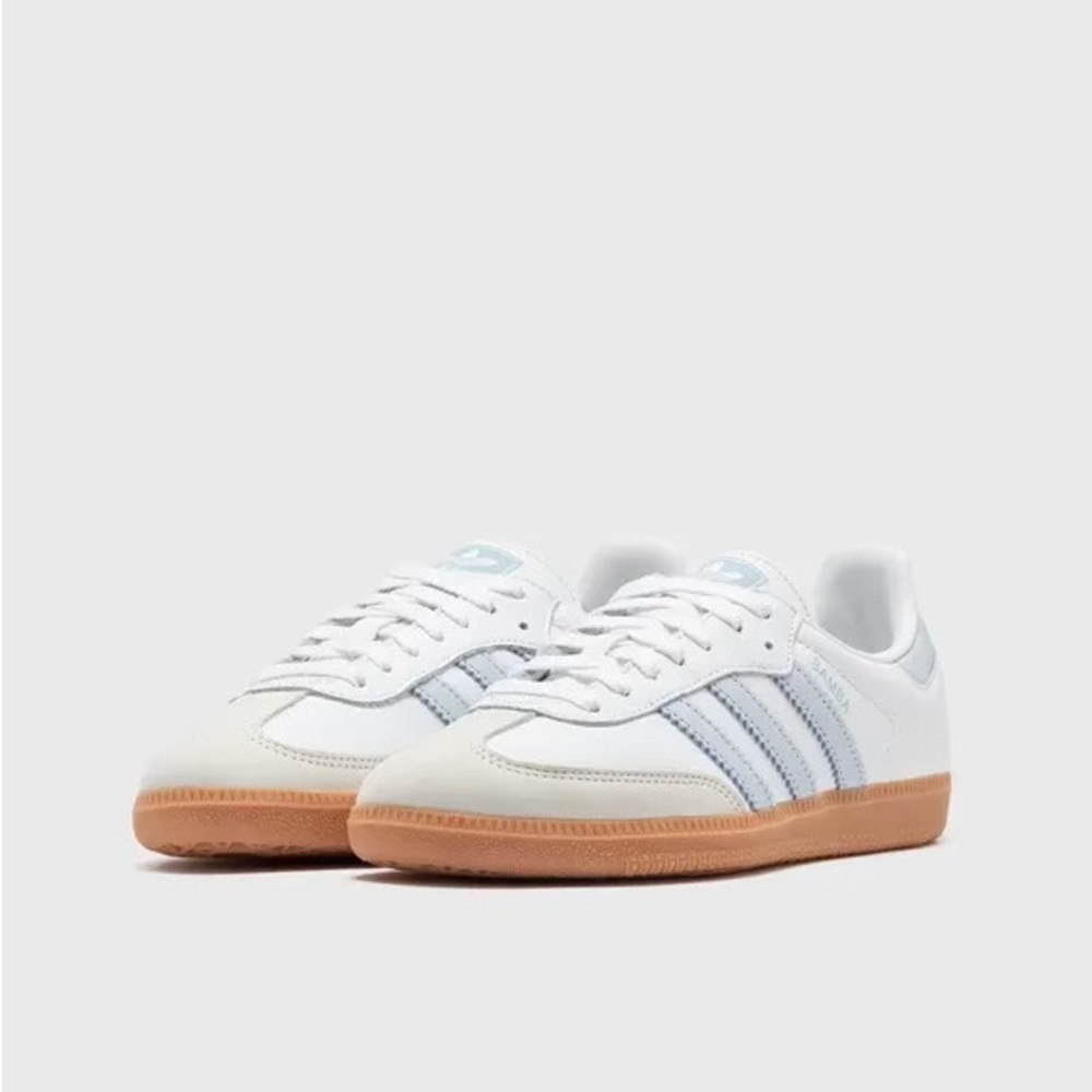 NEW Adidas Sambas in Halo Blue. Women’s size 9/Men’s size 8.